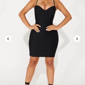 Haute Monde Black Mini Dress